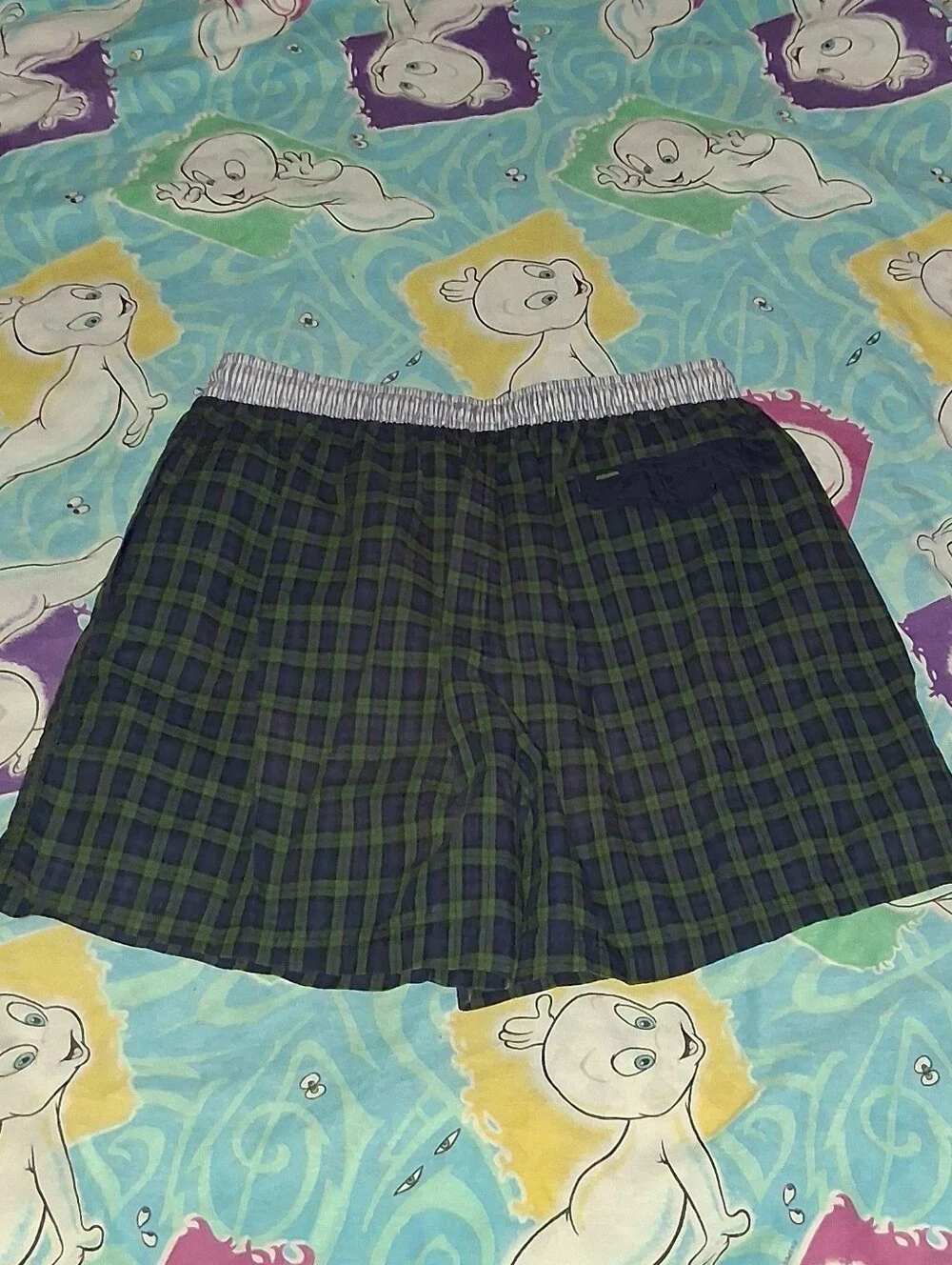 90s Tommy Hilfiger Flag Plaid Board Vintage Swim Shorts Trunks